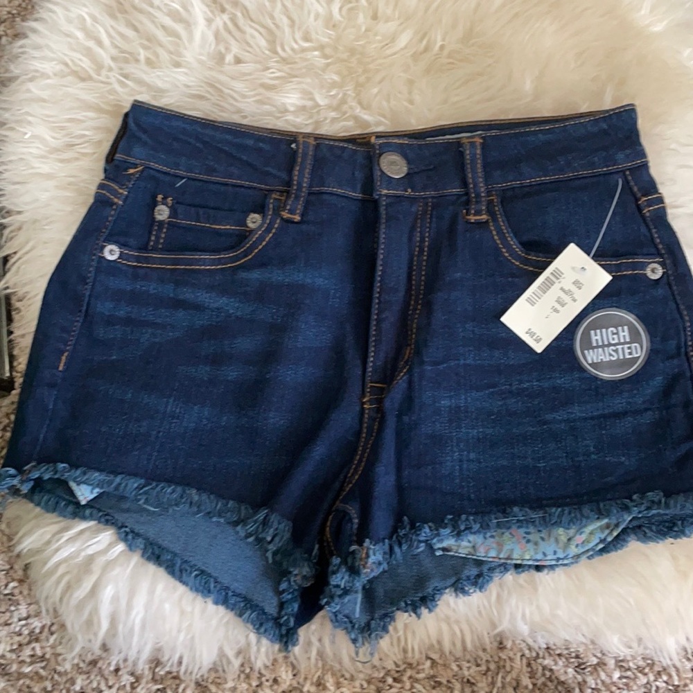 NEW! Aeropostale High waisted dark denim shorts